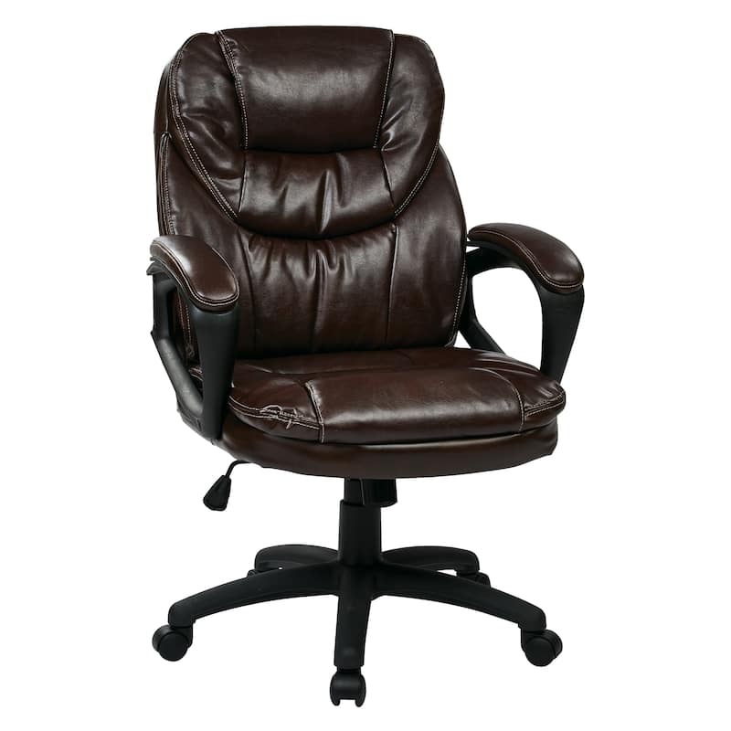 OS Home and Office Furniture Model Faux Leather Managers Chair with Padded Arms