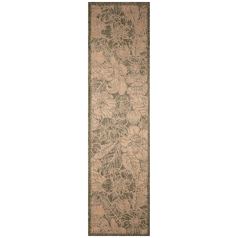 Liora Manne Carmel Botanical Indoor/Outdoor Rug - 1'11" x 7'6" - Green/1'11" x 7'6"