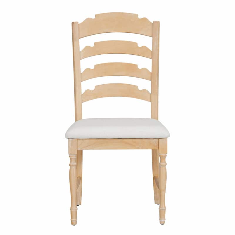 Vintage Traditional 4-Piece Upholstered Dining Chairs with Serrated Backs