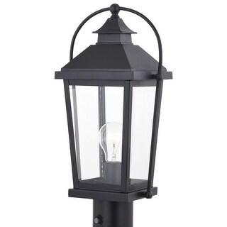 Vaxcel Lighting Lexington 1 Light Dusk to Dawn Outdoor Post Lamp Glass