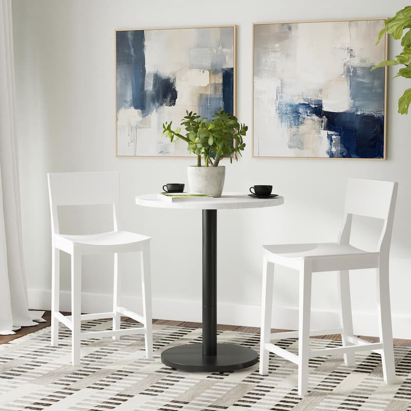 Dahlia Wood 24-Inch Armless Counter Stool (Set of 2)