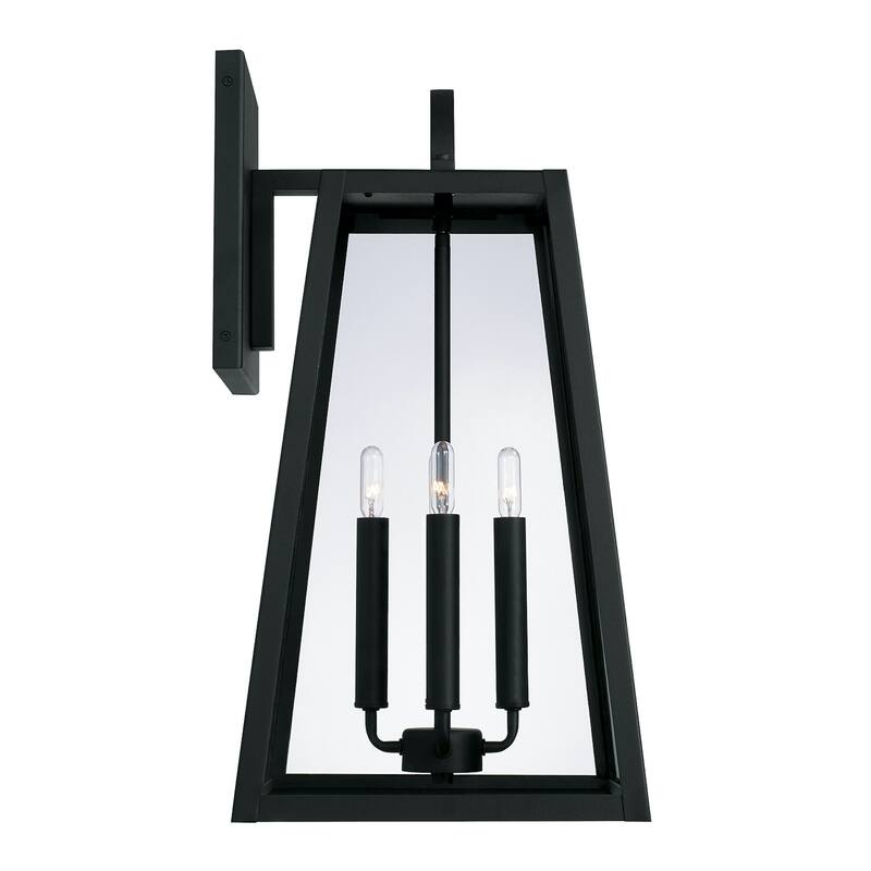 Leighton 12" 4-light Outdoor Wall Lantern w/ Clear Glass