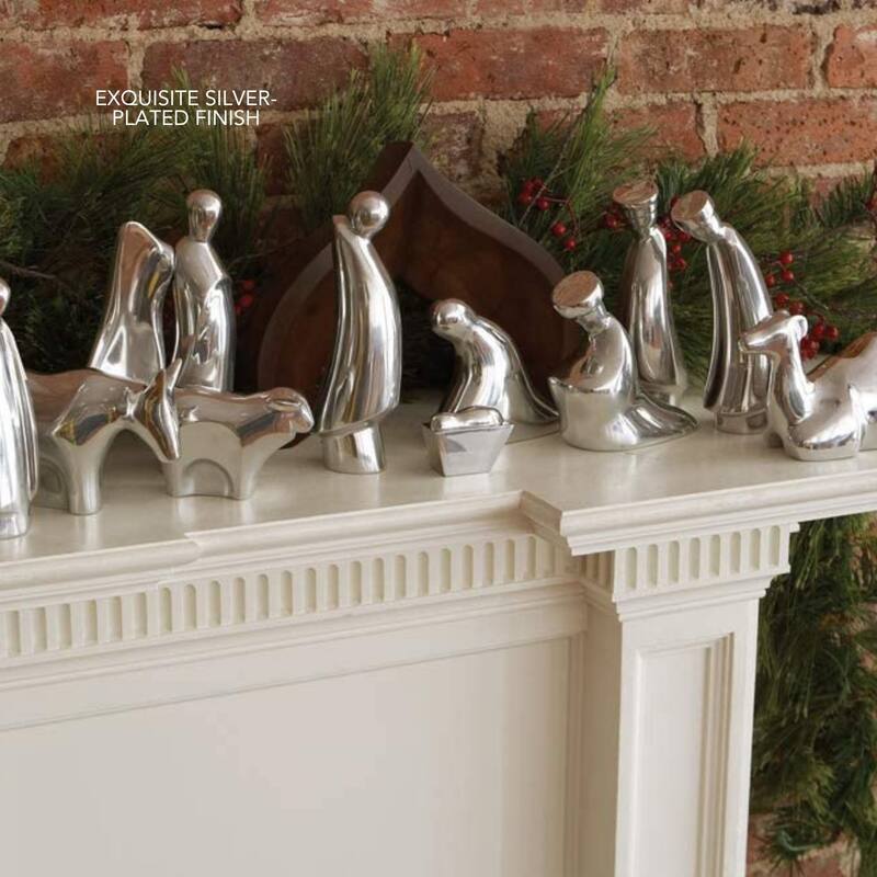 Nambe Nativity Scene Figurines