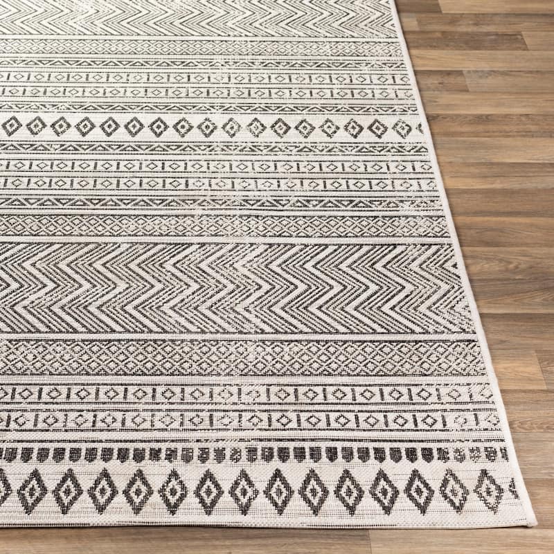 Livabliss Cintia Indoor/ Outdoor Bohemian Stripe Area Rug