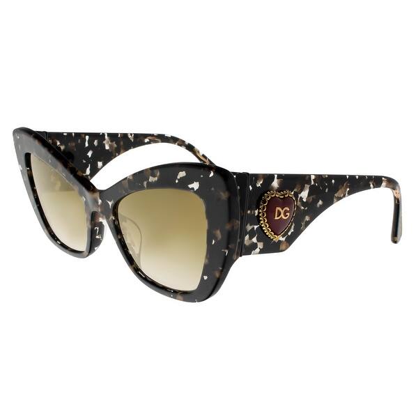 Shop Dolce Gabbana Dg4349f 911 6e Cube Black Gold Cat Eye