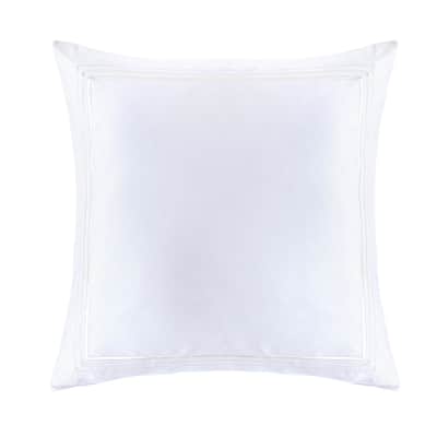 HiEnd Accents 100% Cotton Hotel Luxury Embroidered Border Euro Sham, 27"x27", 1PC