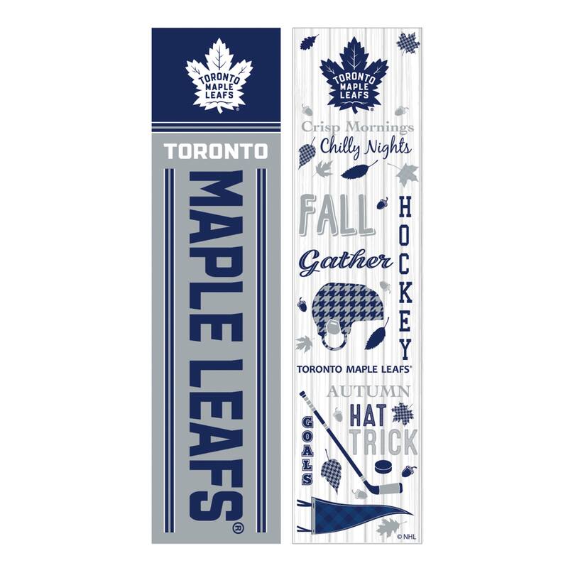 47" Double Sided Seasonal Porch Leaner, Toronto Maple Leafs - 47" x 11.25"