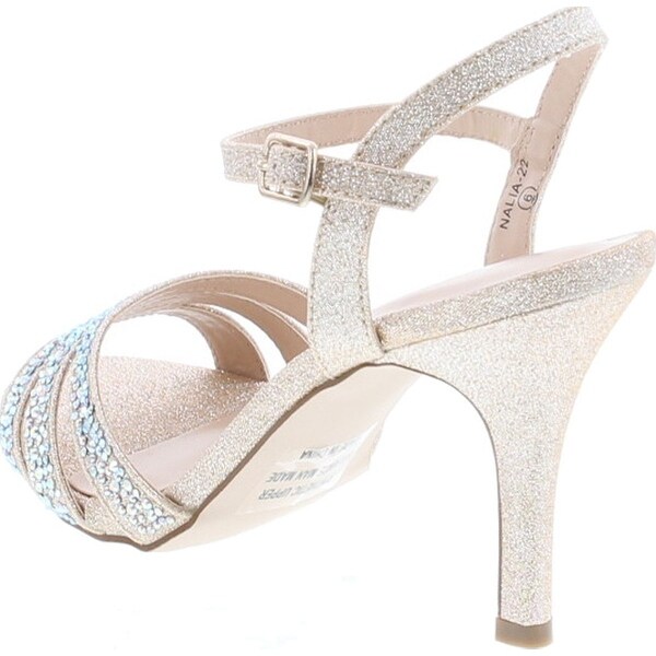 silver evening shoes mid heel