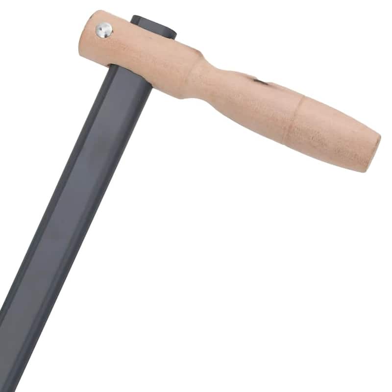 vidaXL Scythe Black, Brown Steel, Wood 57.1 in Durable Scythe - 28.0 x 57.1 x 4.3