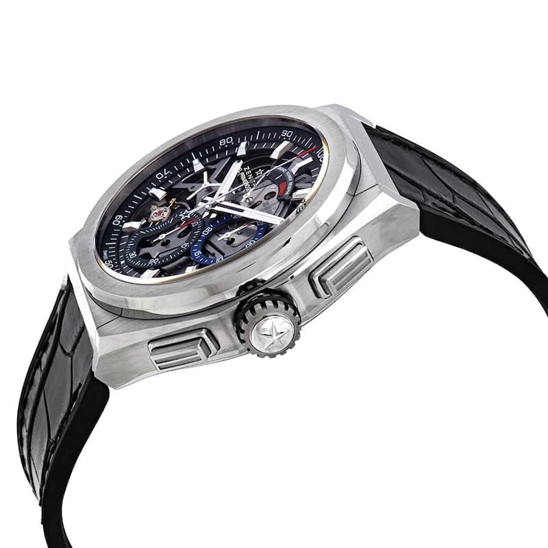 Zenith Defy El Primero 21 Chronograph Automatic Skeletal Dial Titanium Men's Watch - Stainless Case