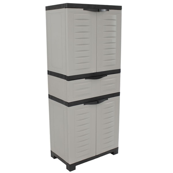 Sunnydaze Garage Storage Cabinet, Polypropylene Plastic - Bed Bath
