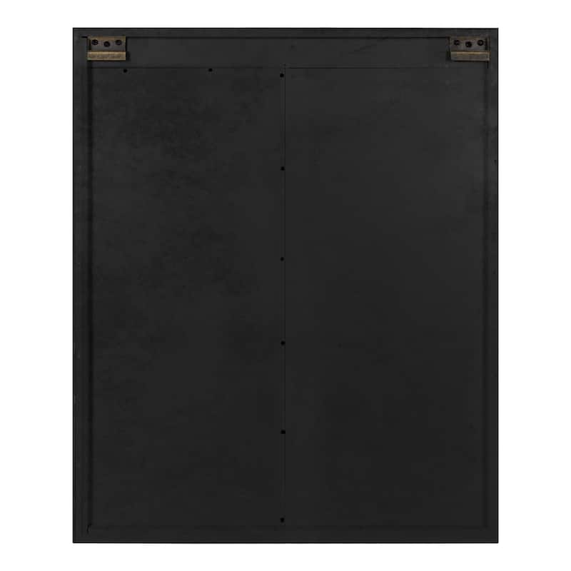 Cates Decorative Wood Wall Cabinet with Vanity Mirror and Barn Door