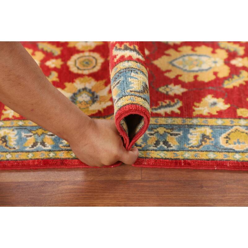 Red Oushak Runner Rug Hand-Knotted Wool Carpet - 2'0" x 5'11"