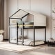 preview thumbnail 13 of 21, Solid Wood Twin Over Twin Bunk Bed with Removable Kids Play Tent Espresso