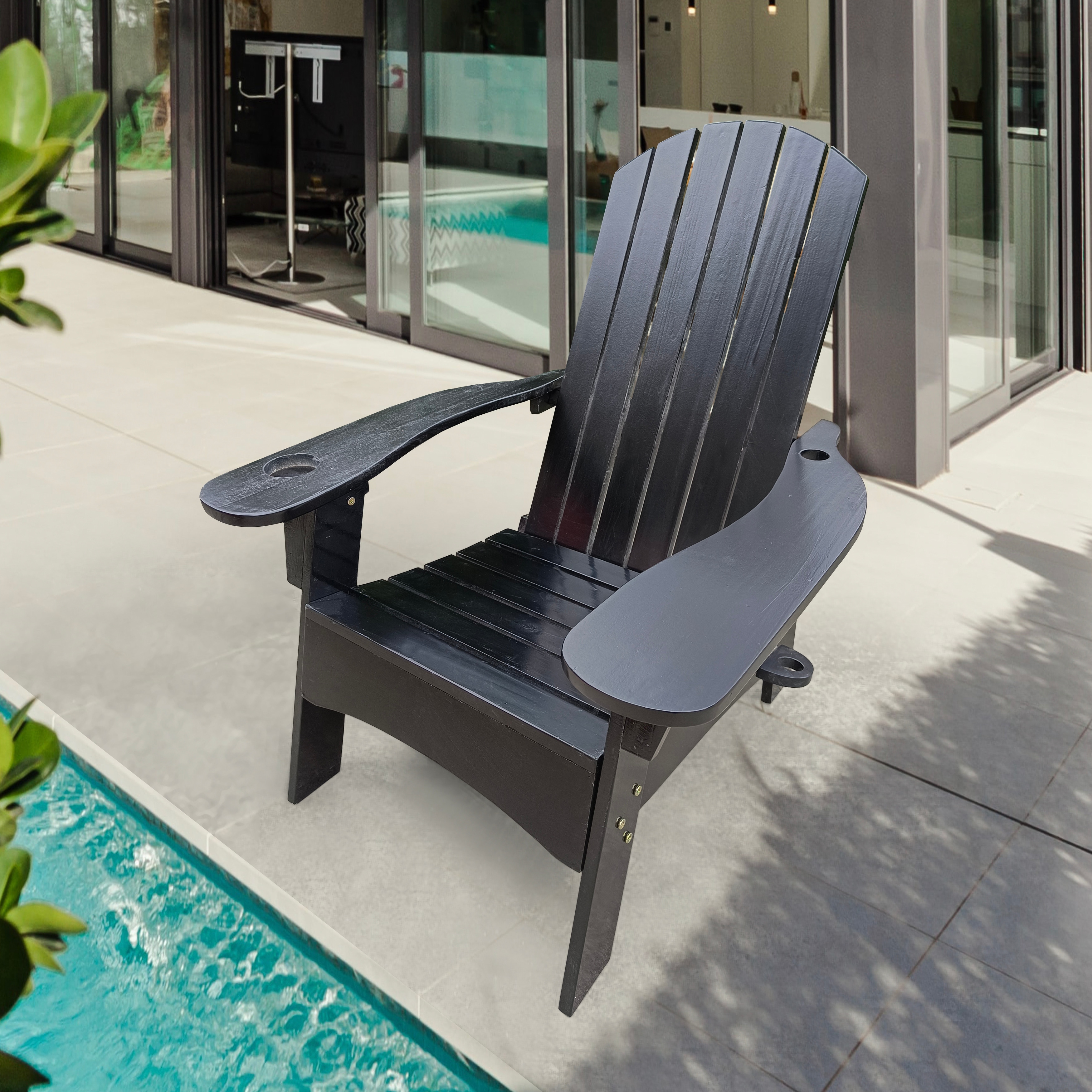 Wide clearance adirondack chair