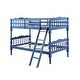 preview thumbnail 3 of 12, Twin Over Twin Size Wood Convertible Bunk Bed with Ladder and Safety Guardrail