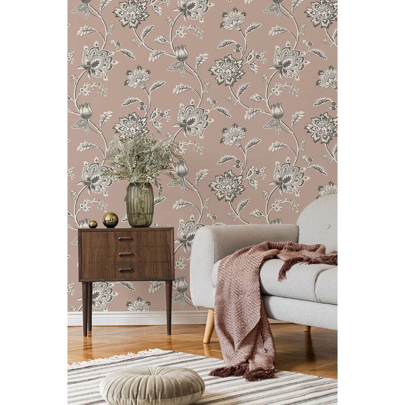 Fine Decor Juliette Light Pink Jacobean Wallpaper