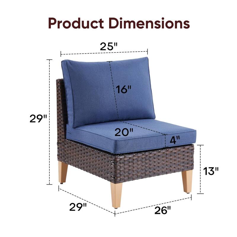 Gymojoy OUtdoor High Back Couch with Chair and Ottomans