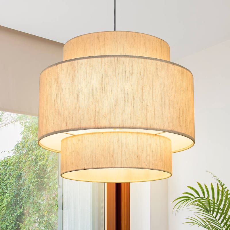 Drum Pendant Light Fixtures Drum Chandeliers for Dining Room Drum Pendant Lighting - 4-Light