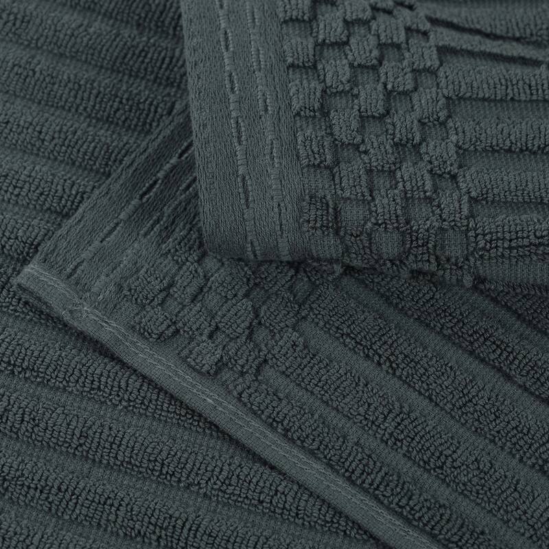 Superior Soho Ribbed Cotton Hand Towel Set of 4