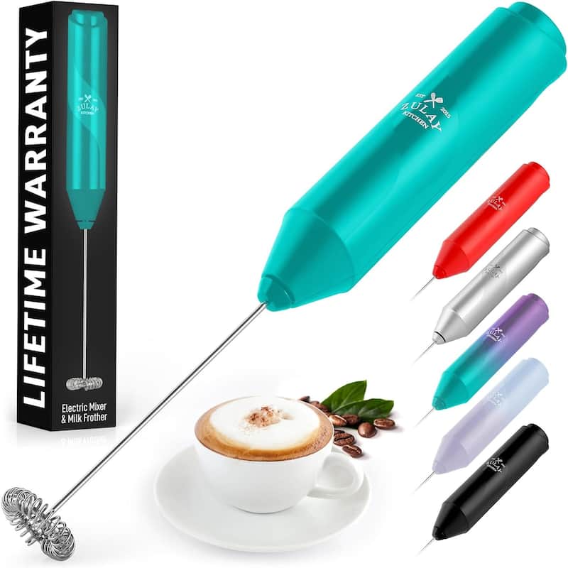 FrothMate Powerful Milk Frother for Coffee - Teal