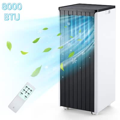 8000 BTU Portable Air Conditioner with Cooling, Remote Control, Timer