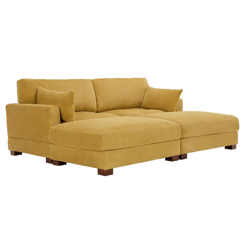Sectional Sofa Set Modular Couch with Ottomans