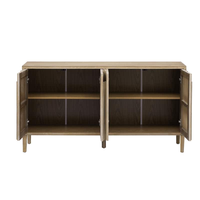 Roomfitters Modern Sideboard Buffet Cabinet with Storage, Wood Credenza Console Table for Living Room