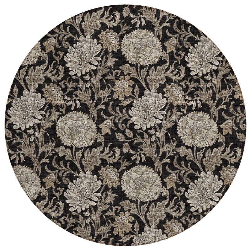 HomeRoots Floral Transitional Rectangle Outdoor Rug