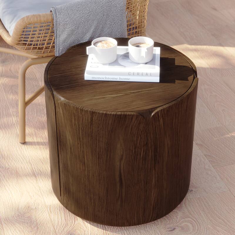 GDFStudio Kaelwyn MGO Cylindrical Waterproof Coffee Table