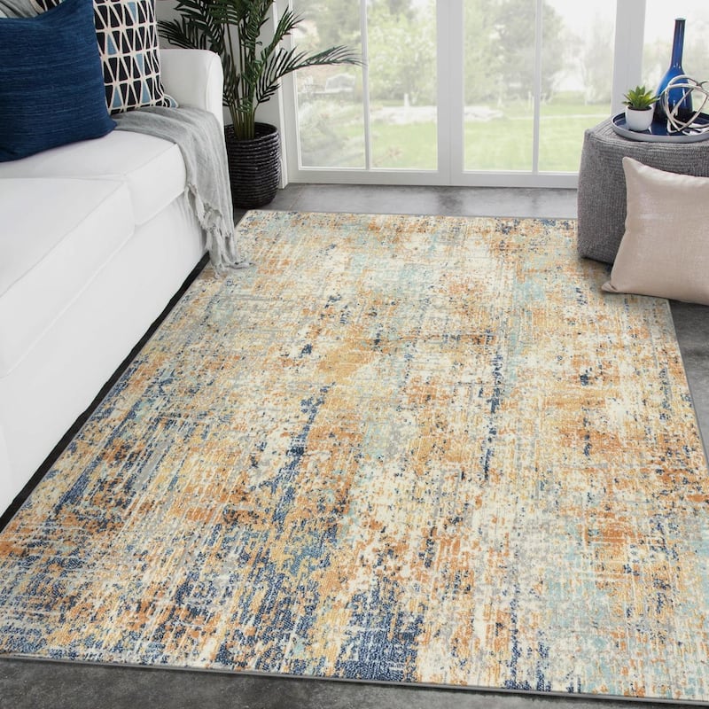 Luxe Weavers Modern Abstract Area Rug, Non-Shedding Carpet