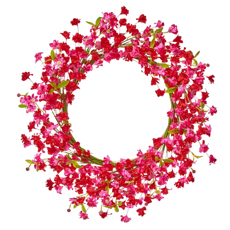 24" Pink Blossom Wreath