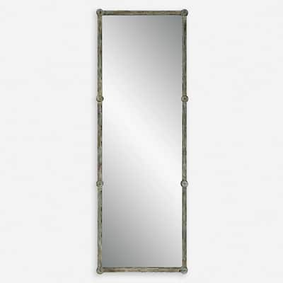 Distressed Rectangular Dressing Wall Mirror - 73" - Green and Black