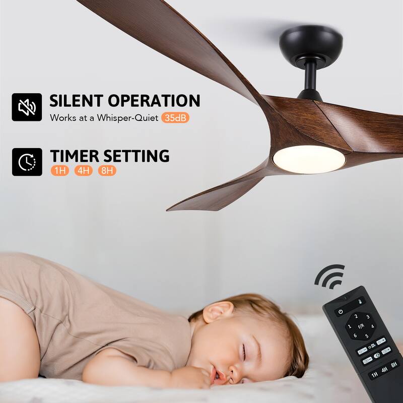 CO-Z 52-inch Modern Propeller Ceiling Fan with Remote