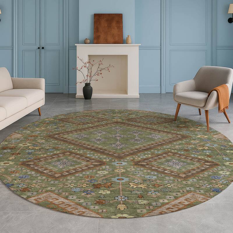 Machine Washable Indoor/ Outdoor Boho Milli Chantille Rug