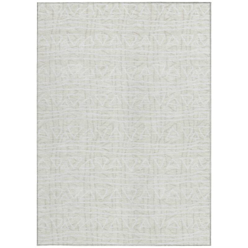 HomeRoots Geometric Transitional Rectangle Outdoor Rug
