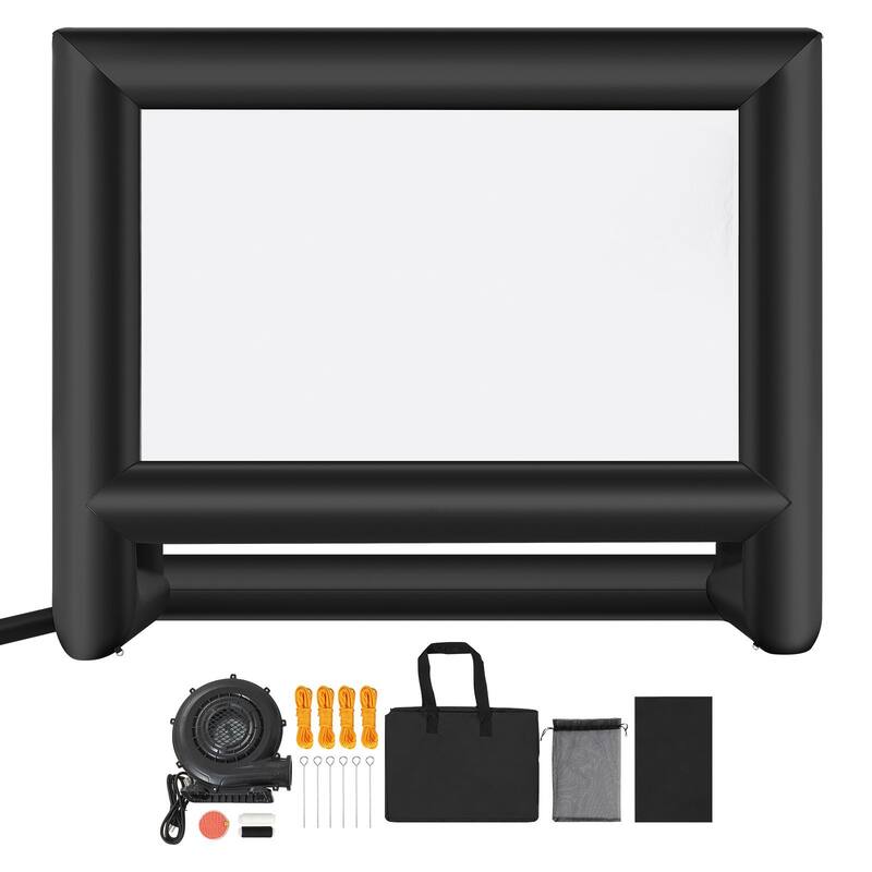 Inflatable Movie Screen, Inflatable Projector Screen with Portable Storage Bag, 16:9 Easy Set Up Movie Projection for