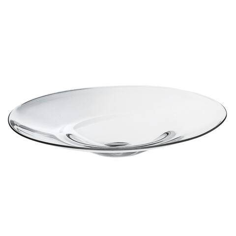 Majestic Gifts Inc. Glass Large Serving Bowl/Plate - 11.8" Diameter