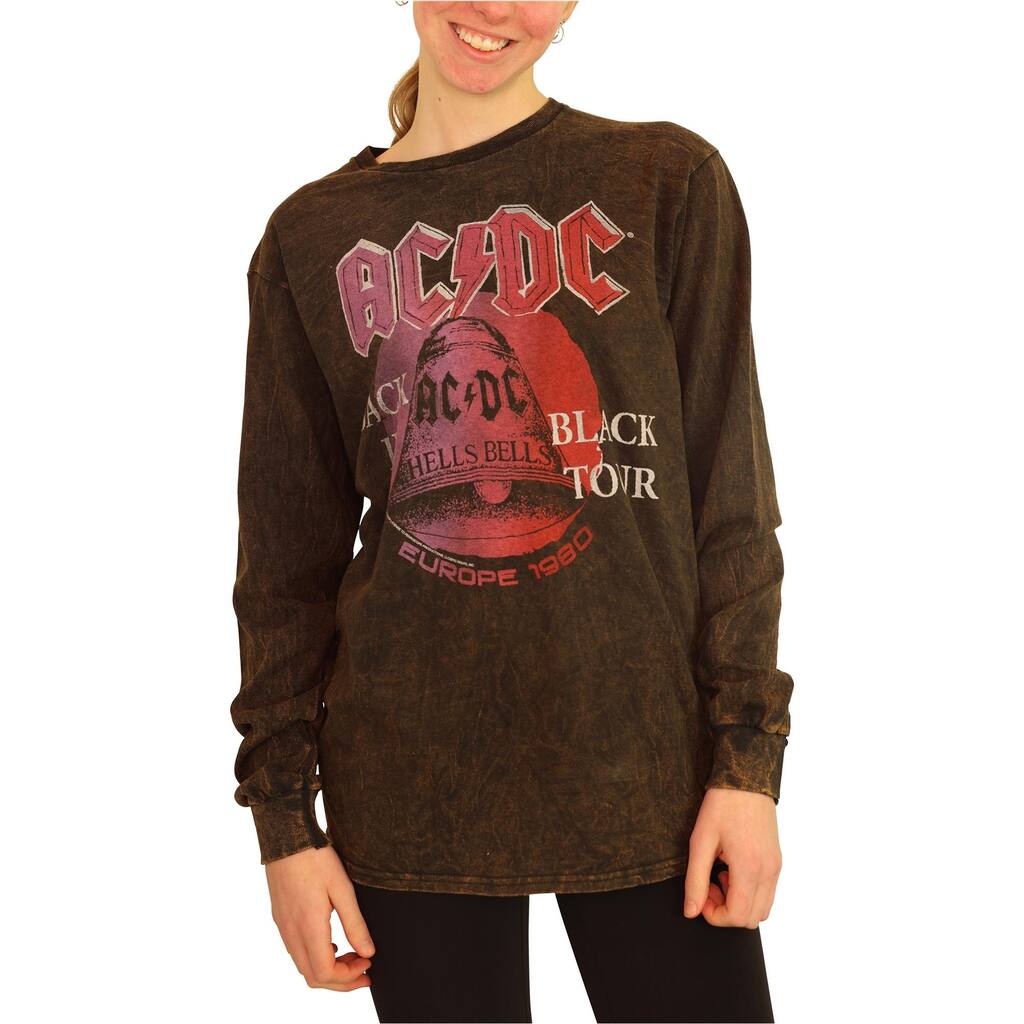 Junk Food Womens Acdc Europe '80 Tour Graphic T-Shirt
