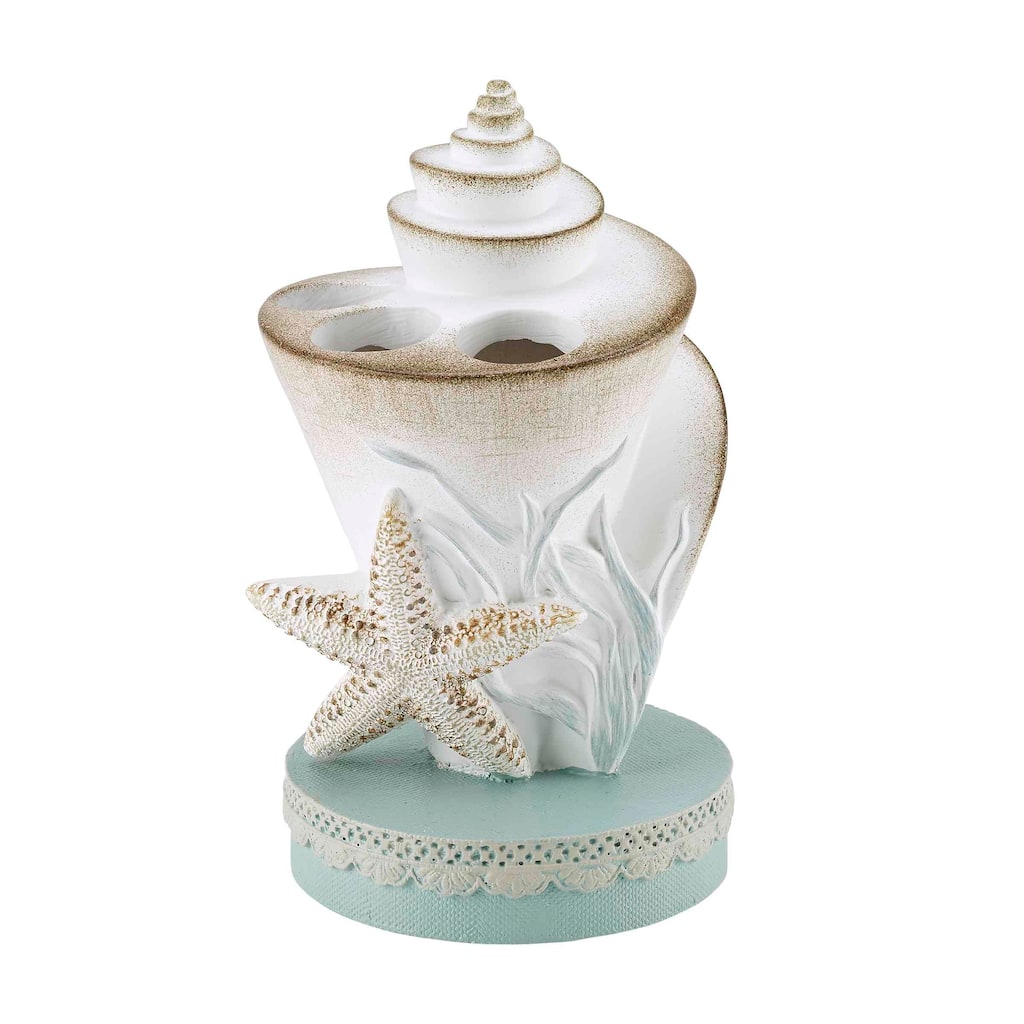 Avanti Linens Farmhouse Shell Toothbrush Holder - White - Toothbrush Holder