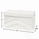preview thumbnail 3 of 2, Ivory Boho Bohemian Collection Girl or Boy Kids Fabric Toy Bin Storage - Gender Neutral Off White Farmhouse Chic Fringe