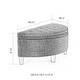 preview thumbnail 18 of 46, Adeco Half Moon Tufted Storage Ottoman Bench