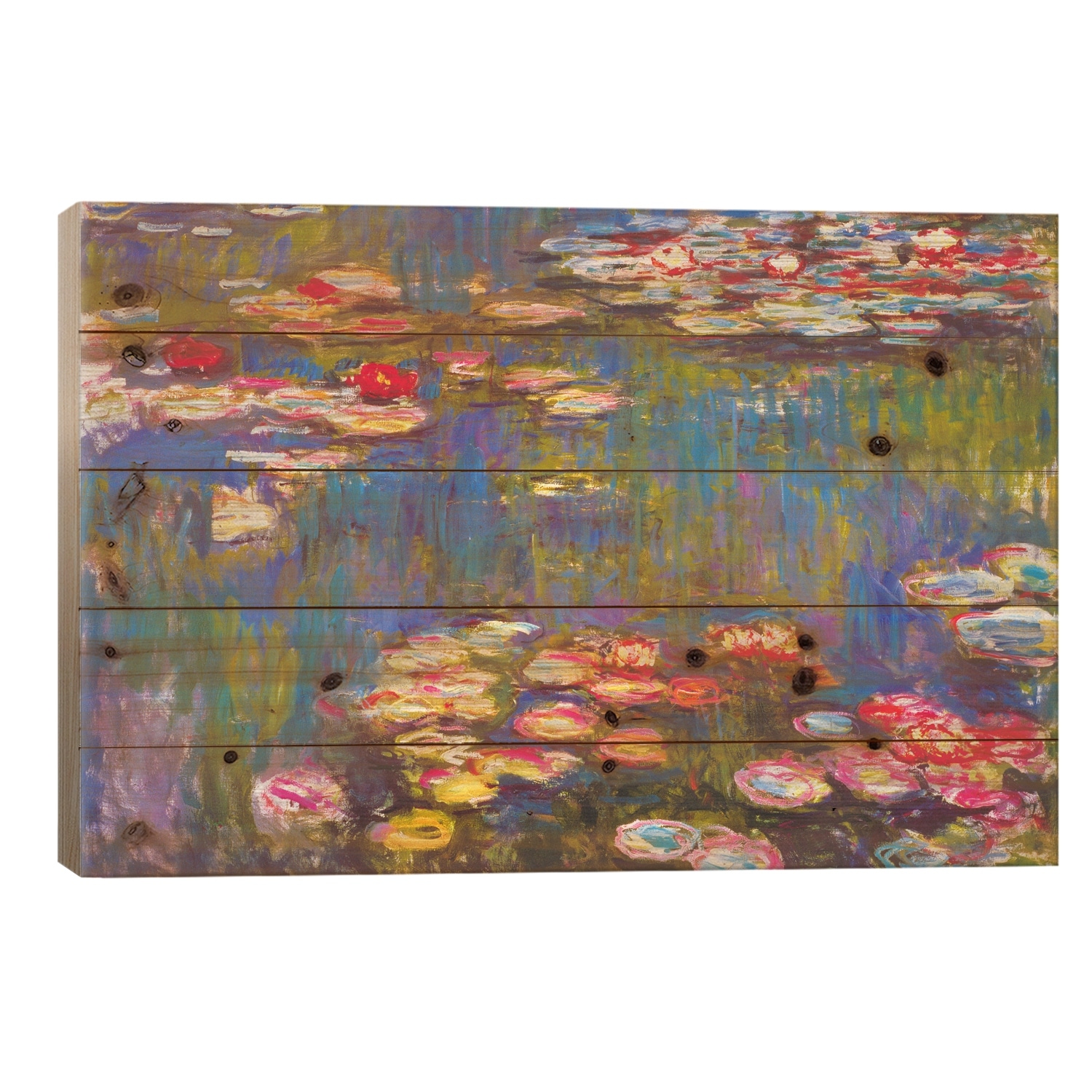 Water Lilies, 1916 Print On Wood by Claude Monet - Multi-Color