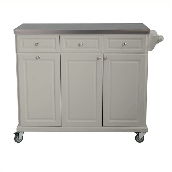 Sunjoy Buckhead Kitchen Island Cart with Stainless Steel ...