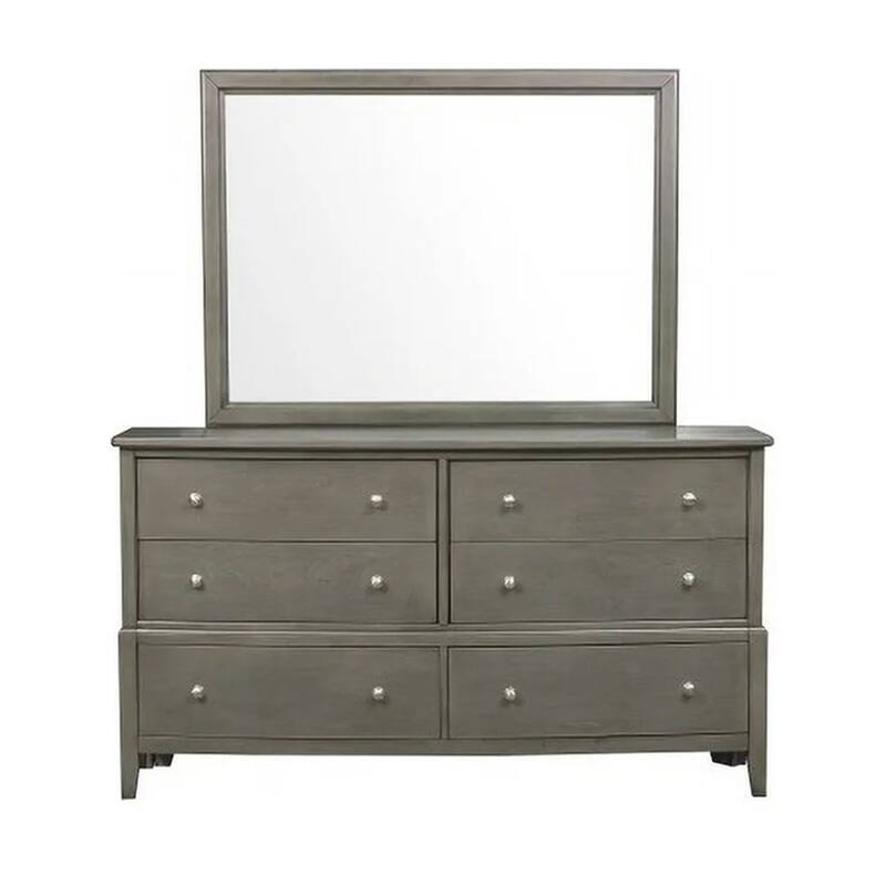 Beli 4 Pc Full Size Bedroom Set, Button Tufted Headboard, Gray