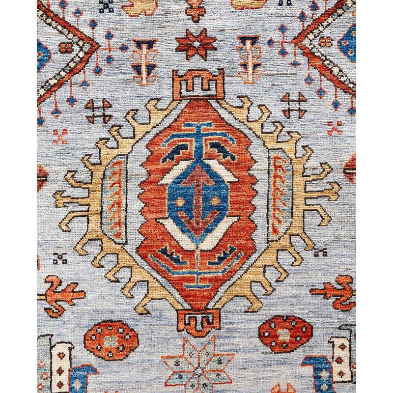 Serapi One-of-a-Kind Hand-Knotted Area Rug - Gray - 9' 0" x 12' 0"