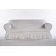 preview thumbnail 5 of 6, Washed cotton Ruffled 2 piece loveseat slipcover