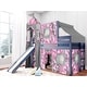 preview thumbnail 90 of 117, JACKPOT Prince & Princess Low Loft Twin Bed, Ladder Slide Tent & Tower Blue with Pink Camo Tent