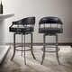 preview thumbnail 1 of 8, Pharaoh Upholstered Bar or Counter Height Swivel Barstool