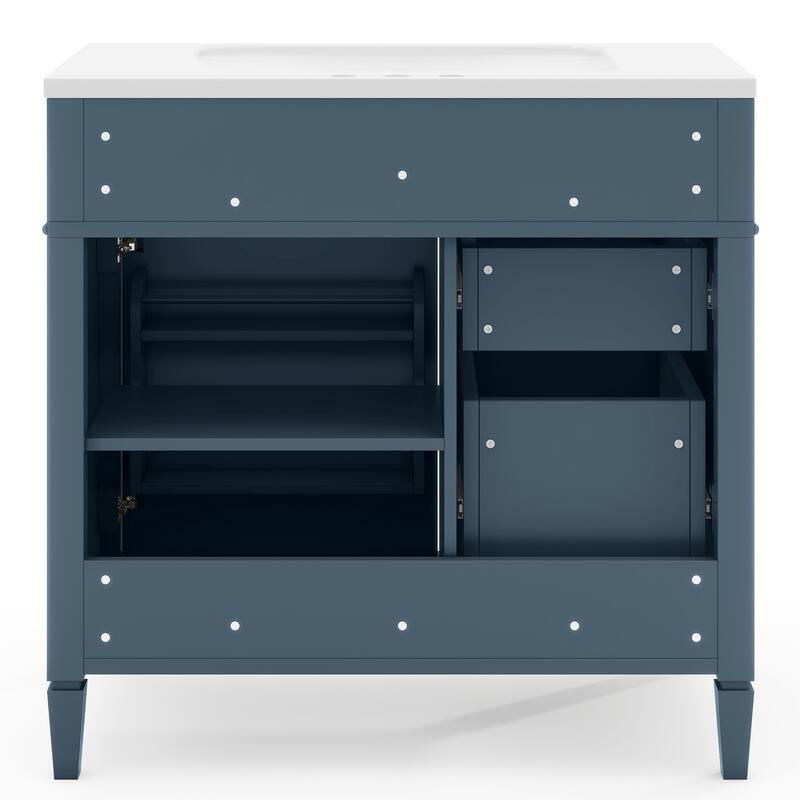 36"Wall Mounted Bathroom Vanity with Resin Sink